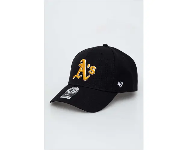 47brand sapca MLB Oakland Athletics culoarea negru, cu imprimeu