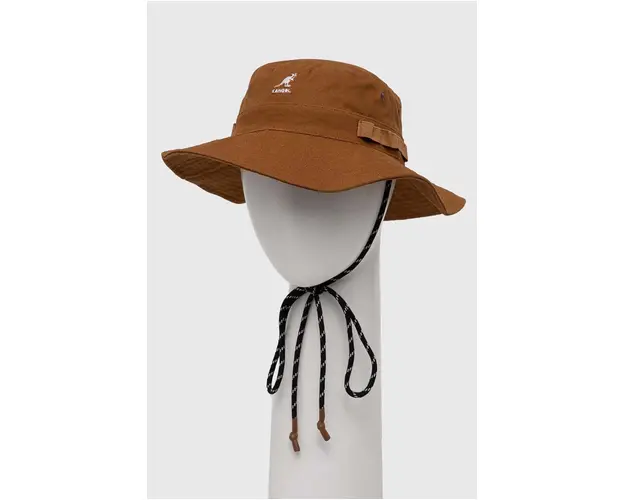 Kangol palarie din bumbac culoarea maro, bumbac