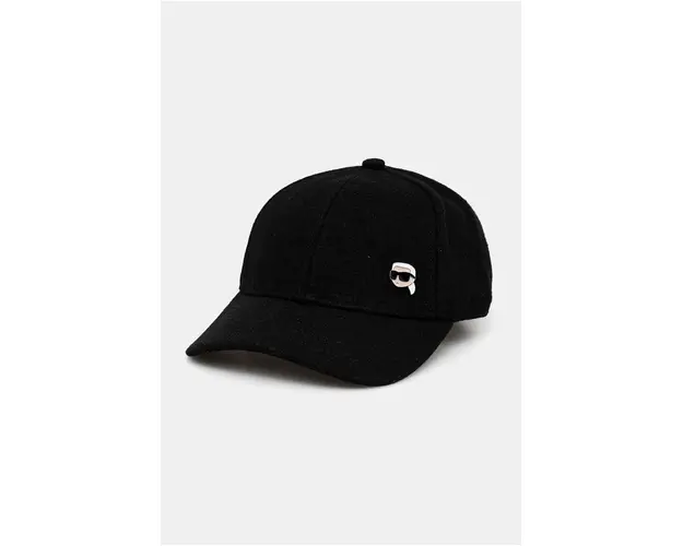 Karl Lagerfeld sapca de lana culoarea negru, cu imprimeu, 246W3402