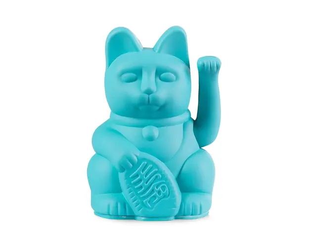 Donkey decoratie Lucky Cat Mini - Turquoise