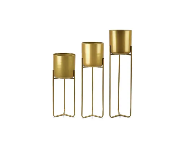 Affek Design un set de ghivece de flori cu suport Swen Gold 3-pack