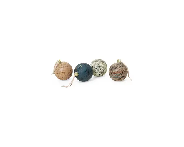 ferm LIVING set de globuri de craciun Marble Baubles L 4-pack