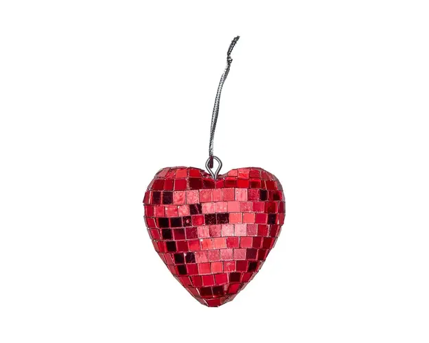 Rice pandantiv decorativ Small Heart Disco Ball