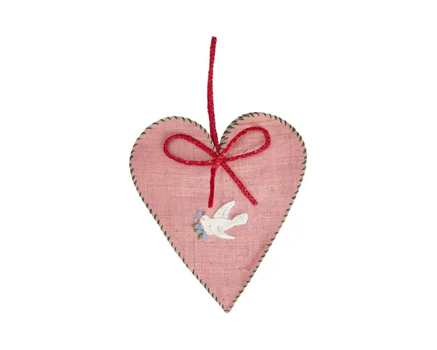 Rice glob de craciun Large Heart Raffia Christmas