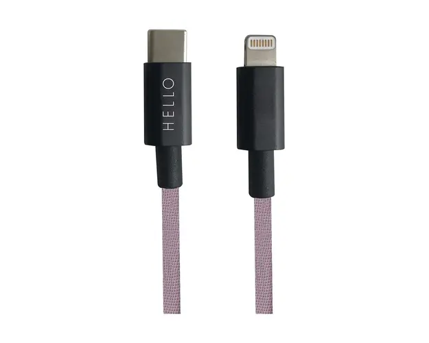 Design Letters Cablu de incarcare USB-C Lightning 1m