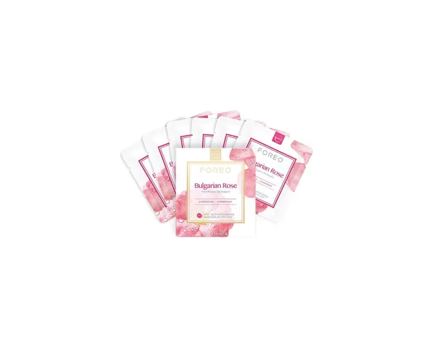 FOREO masca hidratanta activata ufo pentru pielea plictisitoare Bulgarian Rose 6-pack