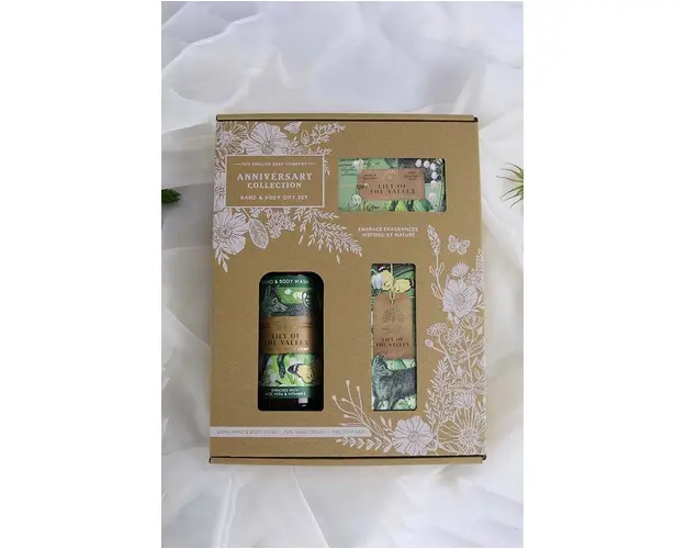 The English Soap Company set de sapun, crema de maini si gel de spalat Lily Of The Valley 3-pack