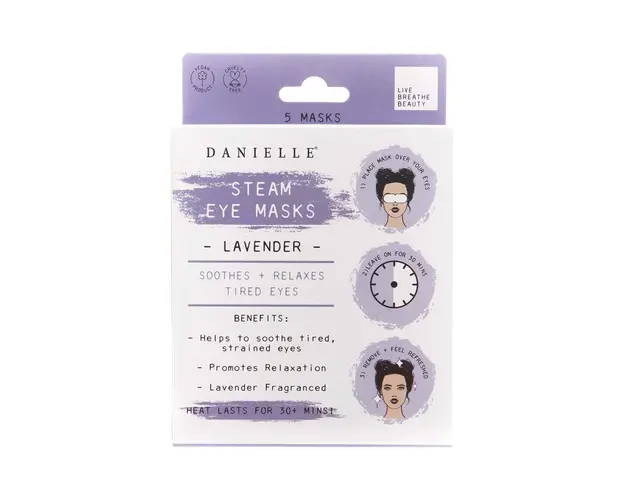 Danielle Beauty plasturi pentru ochi Lavender Steam Eye Mask 5-pack