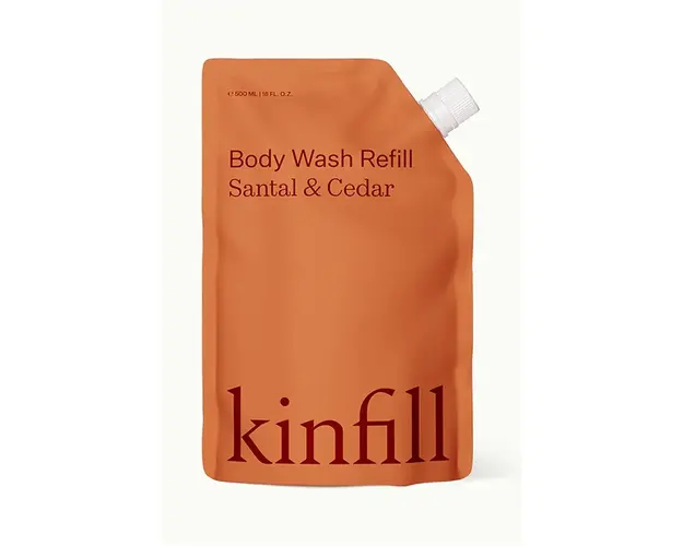Kinfill rezerva de gel de dus pentru corp Santal & Cedar 500 ml