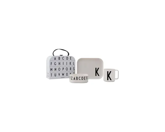 Design Letters set de mic dejun pentru copii Classics in a suitcase K 4-pack