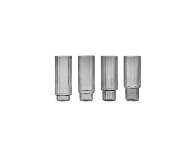 ferm LIVING set de pahare pentru bauturi Ripple Long Drink Glasses 4-pack