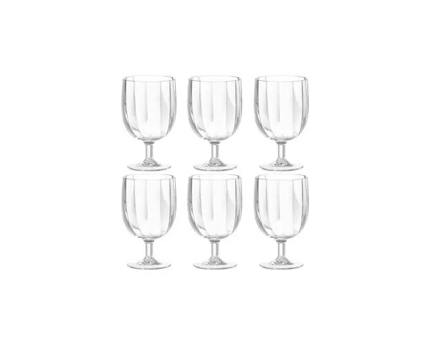 J-Line set de pahare de vin Glass Plastic 6-pack