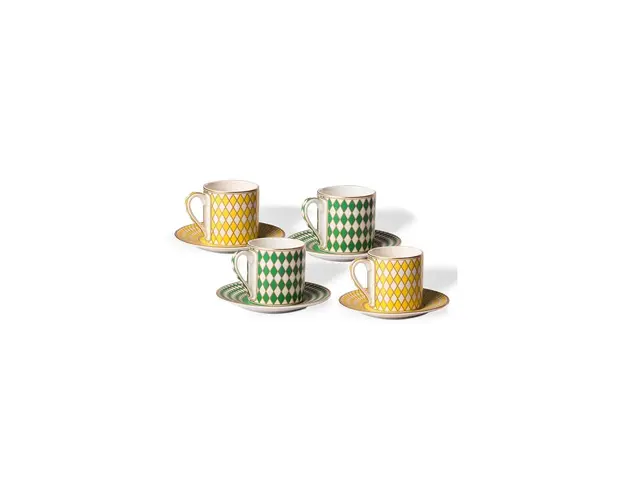 Pols Potten set de cesti si farfurioare Espresso set Chess
