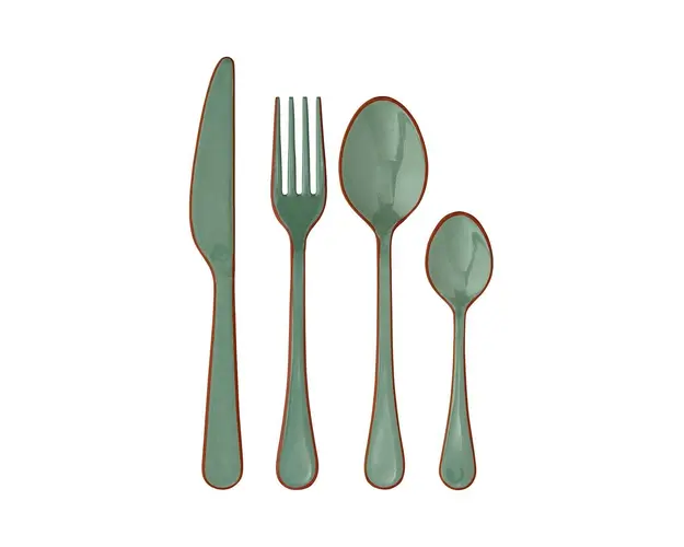 Madam Stoltz set de tacamuri Enamel Cutlery 4-pack