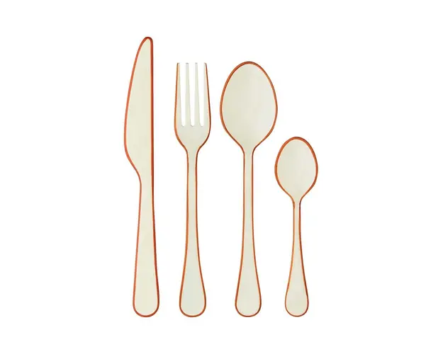 Madam Stoltz set de tacamuri Enamel Cutlery 4-pack