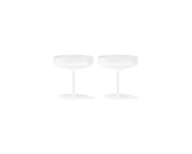 ferm LIVING set de pahare de sampanie Ripple Champagne Saucers 150 ml 2-pack