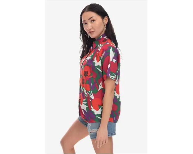 A.P.C. camasa din amestec de in cu guler clasic, regular VIAJQ.F12504-RED