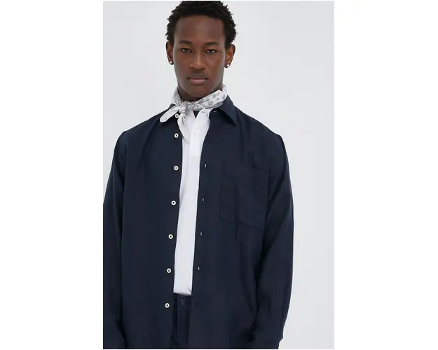 Marc O'Polo camasa de in culoarea albastru marin, cu guler clasic, regular