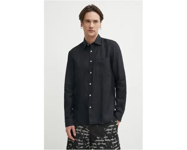 Marc O'Polo camasa de in culoarea negru, cu guler clasic, regular, M23742842318