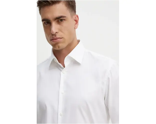 BOSS camasa barbati, culoarea alb, cu guler clasic, regular, 50489830