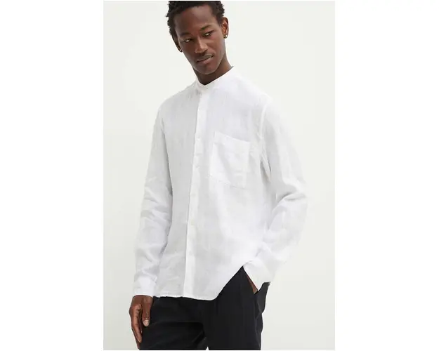 Marc O'Polo camasa de in culoarea alb, cu guler stand-up, regular, 7325868703287