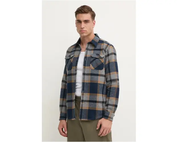 Barbour camasa barbati, culoarea gri, cu guler clasic, regular, MSH5253