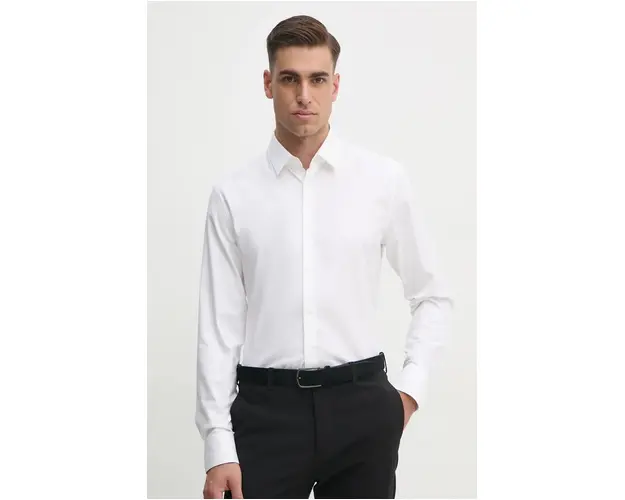 BOSS camasa barbati, culoarea alb, cu guler clasic, slim, 50490934