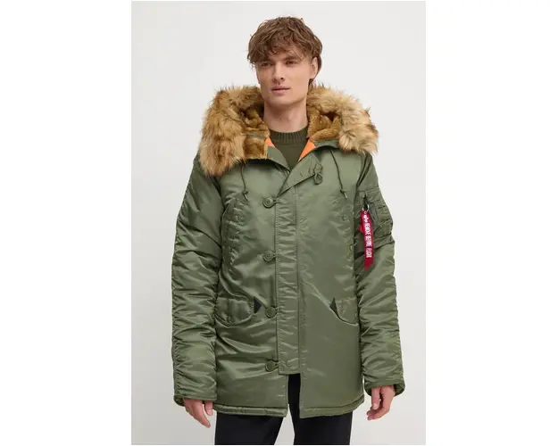 Alpha Industries geaca N3B VF 59 barbati, culoarea verde, de iarna 103141.01-green