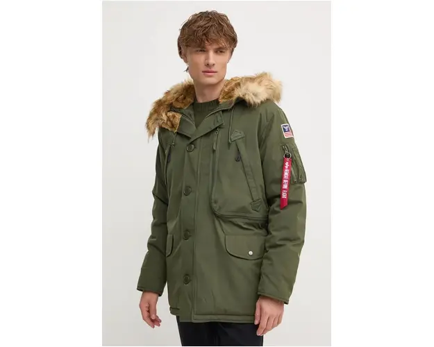 Alpha Industries geaca Polar Jacket barbati, culoarea verde, de iarna 123144.257-green