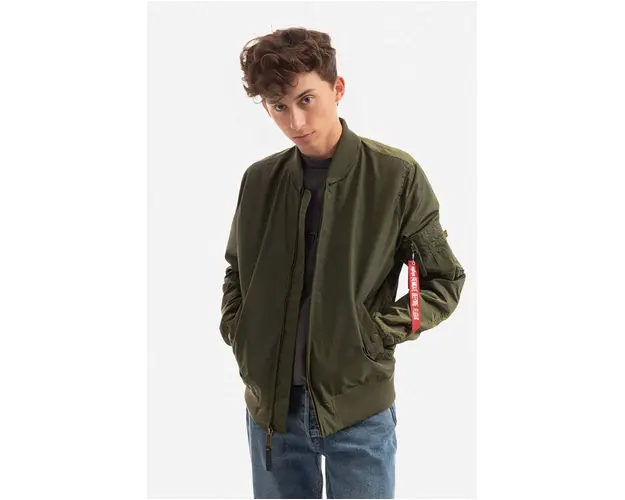 Alpha Industries geaca bomber MA-1 TT barbati, culoarea verde, de tranzitie 191103.257-green