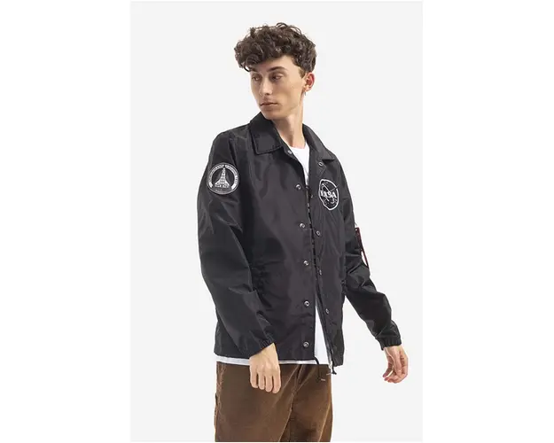 Alpha Industries geaca x Nasa barbati, culoarea negru, de tranzitie 126137.03-black