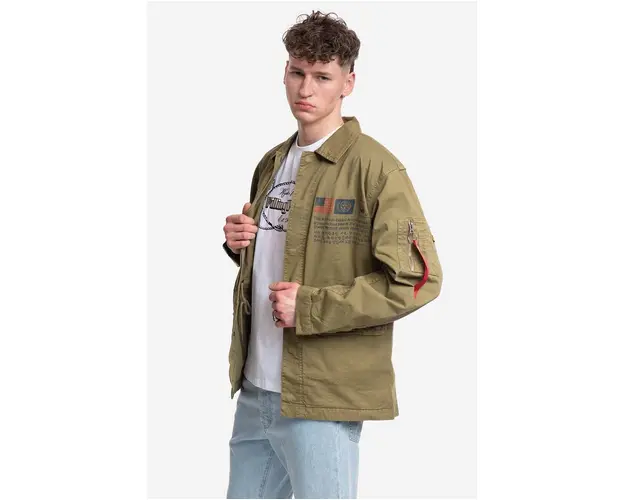 Alpha Industries geaca Field Jacket LWC 136115 11 barbati, culoarea verde, de tranzitie 136115.11-green