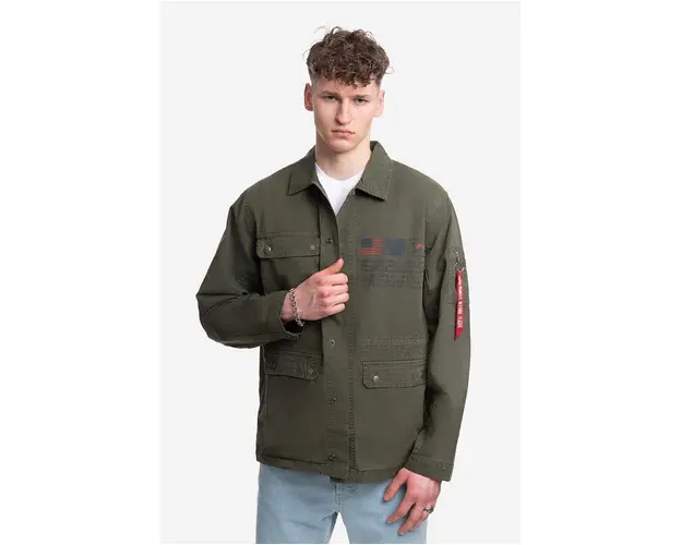 Alpha Industries geaca Field Jacket LWC 136115 136 barbati, culoarea gri, de tranzitie 136115.136-grey
