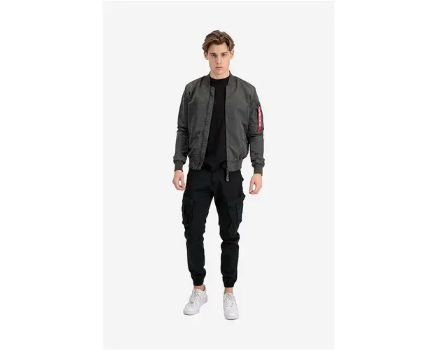 Alpha Industries geaca bomber cu doua fete MA-1 LW AOP Rainbow barbati, culoarea gri, de tranzitie 106109.136-grey