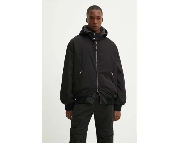 Diesel geaca J-ALAIN barbati, culoarea negru, de tranzitie, oversize, A14306.0CHBP
