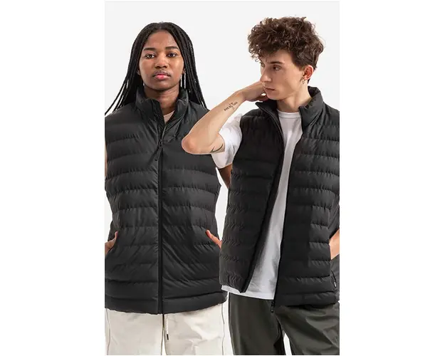 Rains vesta Trekker Vest culoarea negru, de tranzitie 15200.BLACK-BLACK