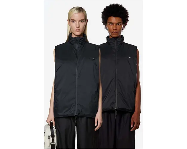 Rains vesta Oadded Nylon Vest culoarea negru, de tranzitie 15460.BLACK-BLACK