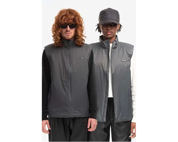 Rains vesta Padded Nylon Vest culoarea gri, de tranzitie 15460.SLATE-SLATE