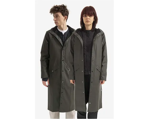 Rains geaca de ploaie Longer Jacket culoarea verde, de tranzitie 18360.GREEN-GREEN