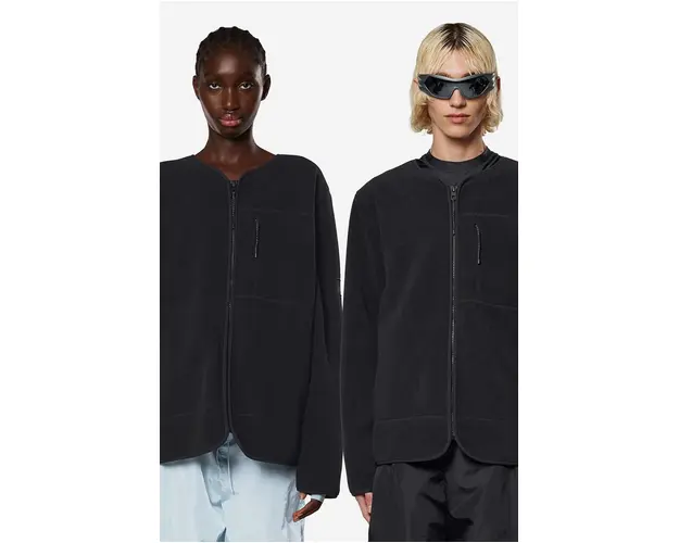 Rains geaca culoarea negru, de tranzitie 18520.-BLACK