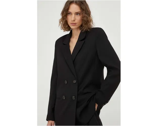 Gestuz sacou culoarea negru, cu doua randuri de nasturi, uni 10905913