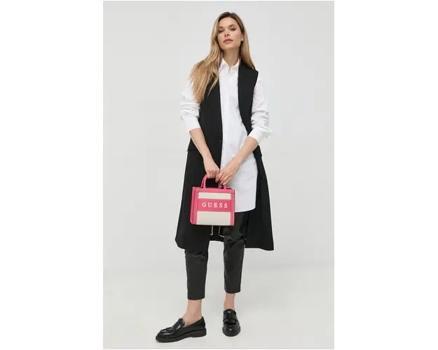 Karl Lagerfeld vesta culoarea negru, cu doua randuri de nasturi