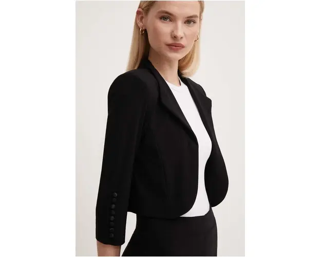 Joseph Ribkoff sacou culoarea negru, desfacut, neted, 213707