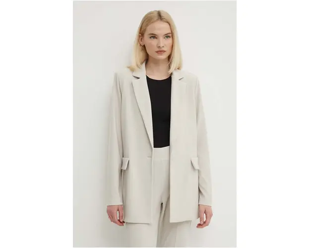 Joseph Ribkoff sacou culoarea bej, un singur rand de nasturi, neted, 231064