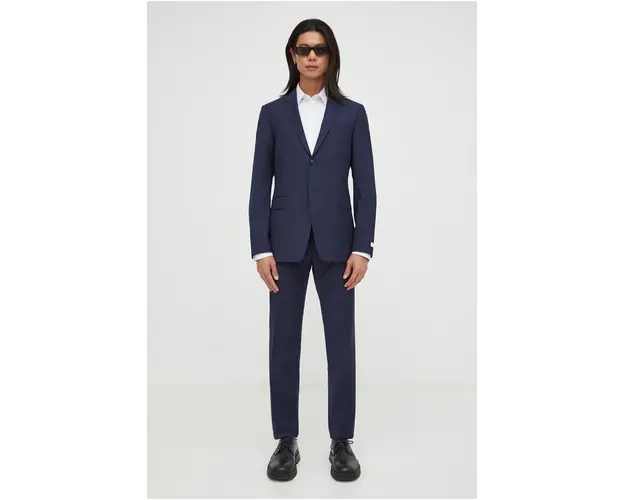 Tiger Of Sweden sacou din lana culoarea albastru marin