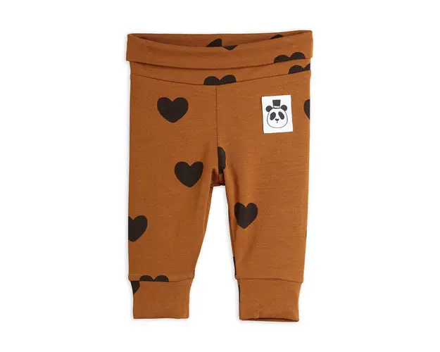 Mini Rodini pantaloni de trening pentru copii culoarea maro, modelator
