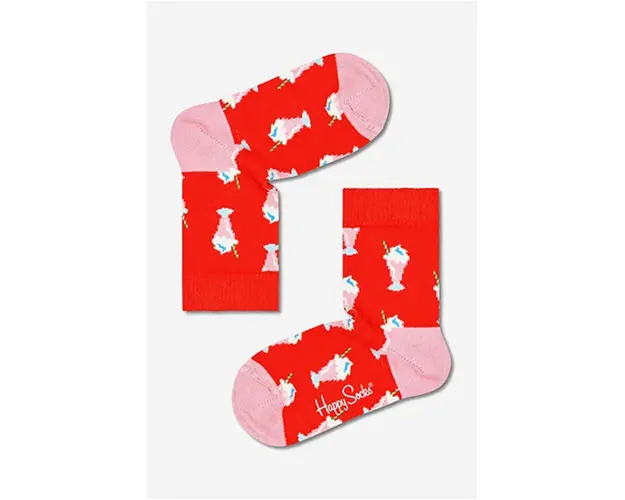Happy Socks sosete copii Milkshake culoarea rosu, Skarpetki dziecięce Happy Socks Milkshake KMLK01-4300