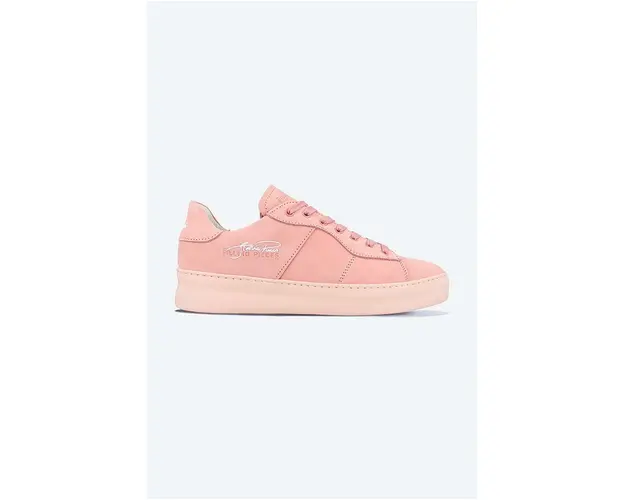 Filling Pieces sneakers din piele intoarsa Low Plain Court culoarea roz, 42227271888