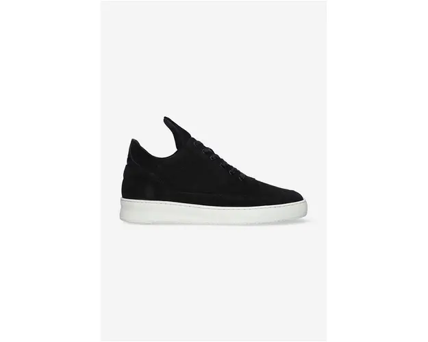 Filling Pieces sneakers din piele intoarsa Low top Perforated culoarea negru, 10120101861