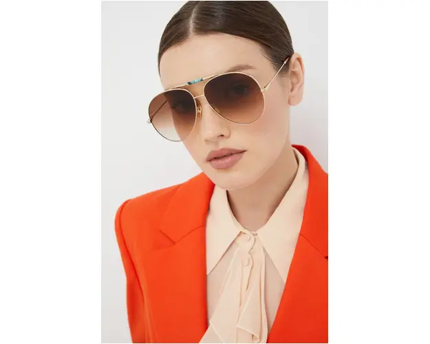 Chloé ochelari de soare femei, culoarea auriu